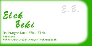 elek beki business card