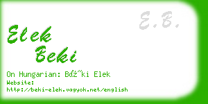 elek beki business card